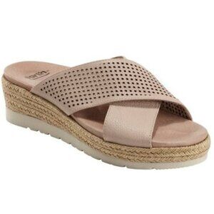Earth Modena Marigold Espadrille Platform Orthopedic Sandal Comfort Wedge Shoe